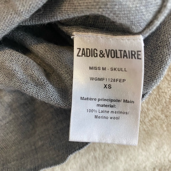 Grey Zadig & Voltaire skull sweater - Picture 4 of 6